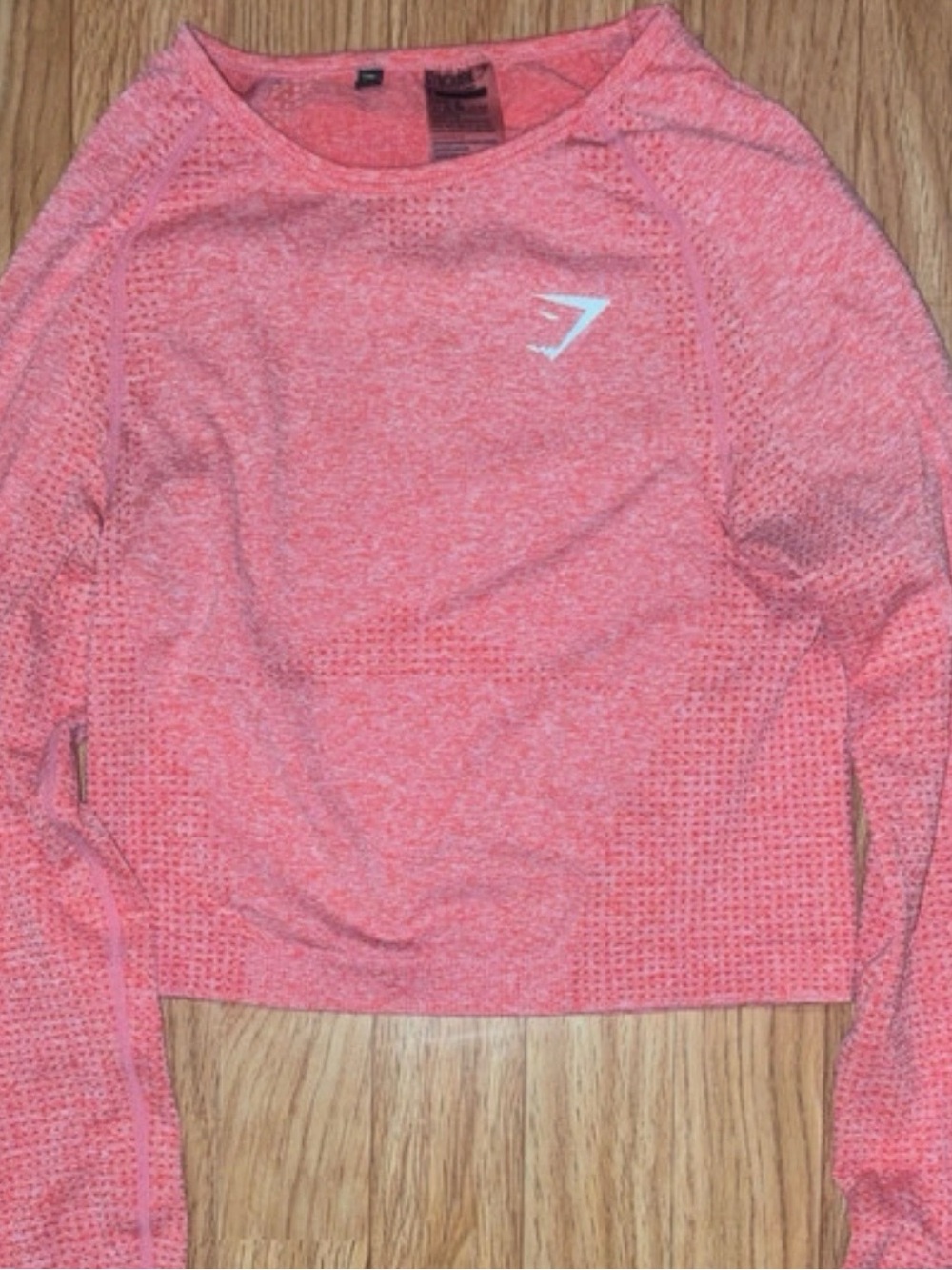 Gymshark  Pink Seamless Long-Sleeve Crop Top